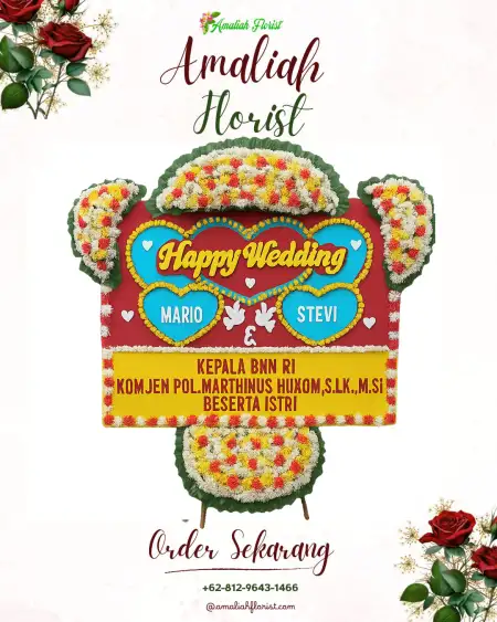 Papan Bunga Pernikahan Selokajang
